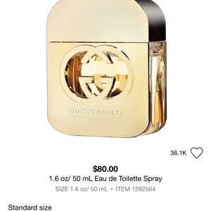 Gucci Guilty for women. 1.6oz spray